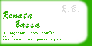 renata bassa business card